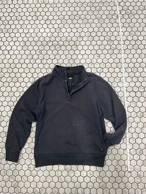 PTO engineered designs Dark Navy Snap-Closure Quarter Zip Sweater